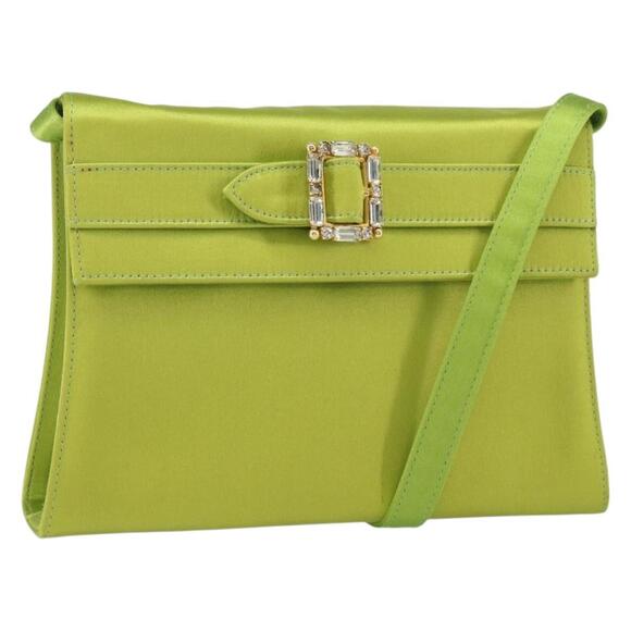 Salvatore Ferragamo Handbags - Salvatore Ferragamo Shoulder Bag Satin Green Auth 161011